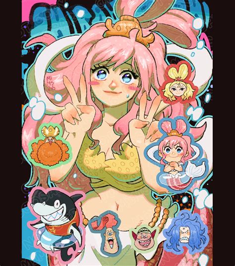 shirahoshi, otohime, megalo, neptune, fukaboshi, and 3 more (one piece