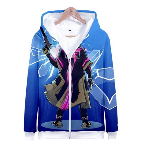 Fortnite Drift Themed Zip Up Hoodie Long Hooded Sweatshirt Hoodies