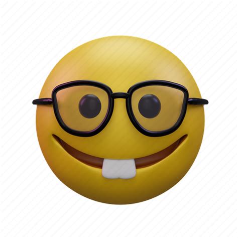 Nerd Face Emoji 3d Illustration Download On Iconfinder