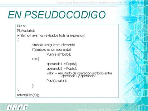 APLICACIONES DE PILAS Estructuras De Datos EXPRESIONES Una