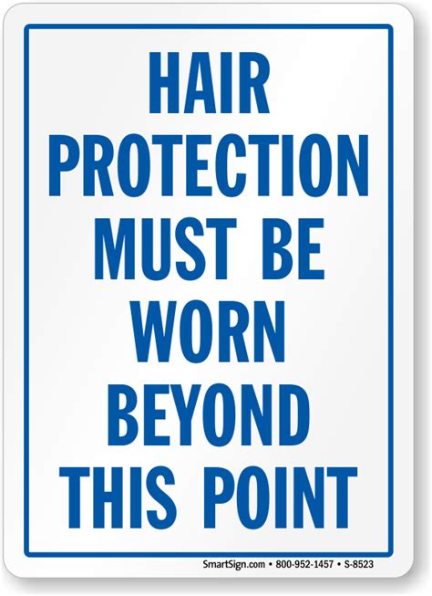 Hair Covering Required Signs Hair Nets Required Signs