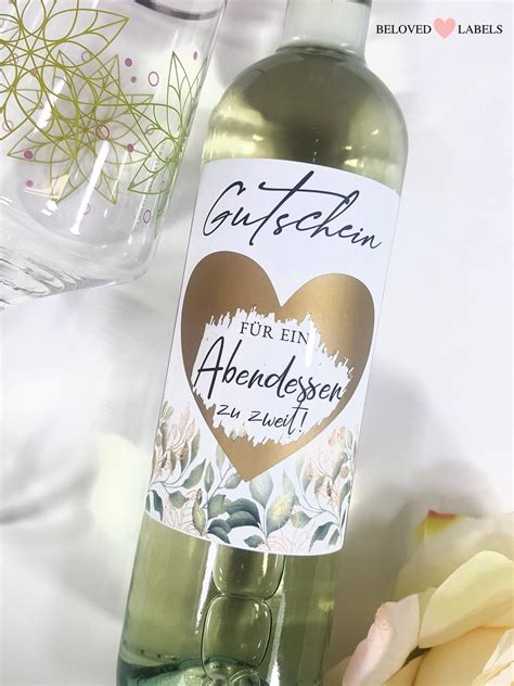 Personalisiertes Wein Flaschen Etikett Gutschein Rubbellos Etsy