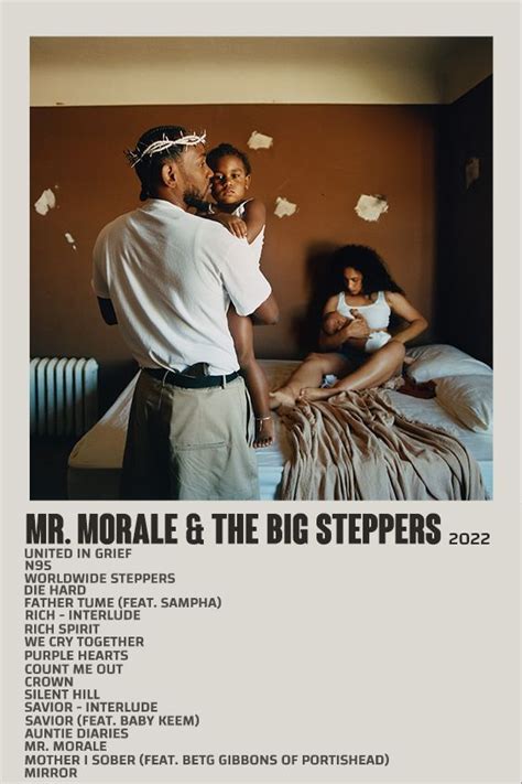 Minimalist Polaroid Album Poster Kendrick Lamar Mr Morale The