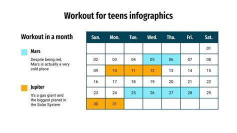 Infografías rutinas de ejercicios para adolescentes