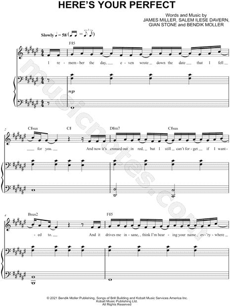 Jamie Miller Heres Your Perfect Sheet Music In F Major Transposable Download And Print