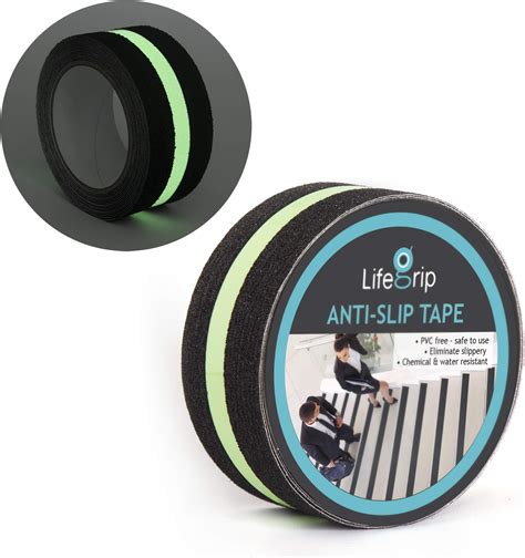 Anti Slip Traction Tape With Glow In Dark Green Stripe Inch X