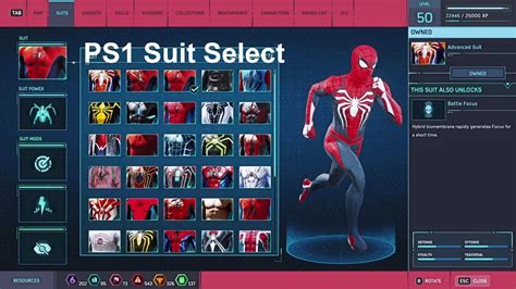 Spider Man Remastered Ps Suit Select Menu Spider Man Pc Mod Youtube