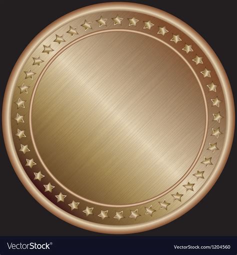 Bronze blank medal Royalty Free Vector Image - VectorStock