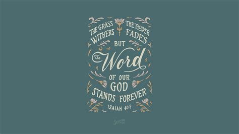 Isaiah 40 8 Bible Verse Design Scripture Type