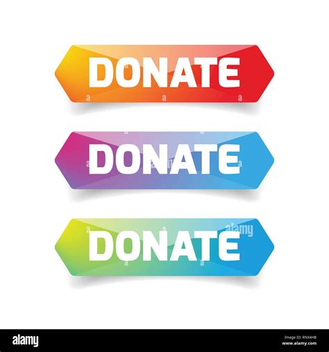 Donate Button Set Low Poly Stock Vector Image And Art Alamy