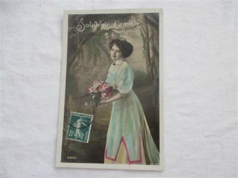 Carte Postale Ancienne Cpa Fantaisie Jeune Femme L Gante