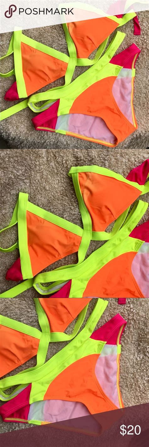 Retro S Neon Bikini Small And Sexy Nwot Bikinis Small Bikinis