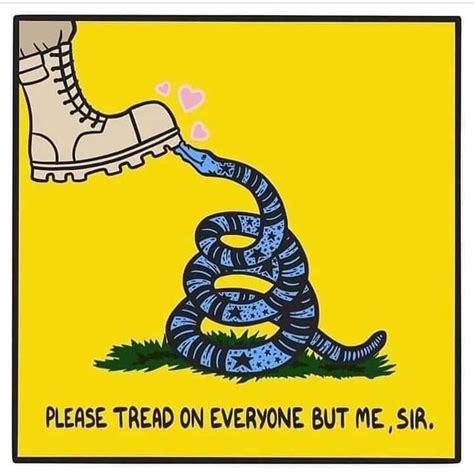 Please Tread On Everyone But Me Sir Gadsden Flag Don T Tread On Me