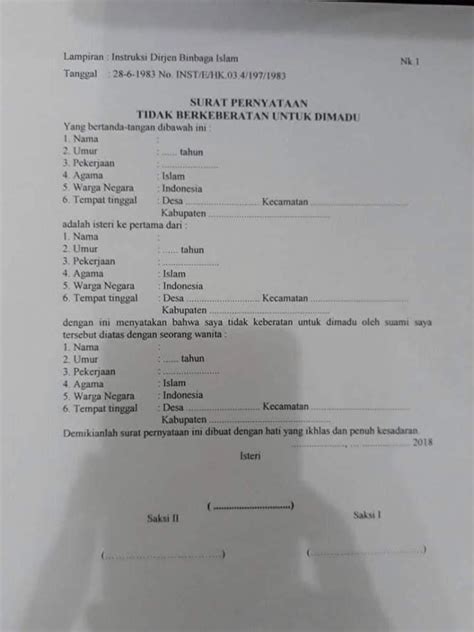 Surat Izin Poligami 33 Koleksi Gambar