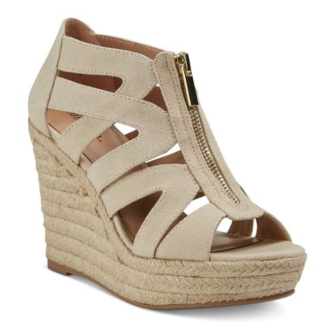 Womens Ruth Canvas Zipper Wedge Espadrille Sandals Merona Merona