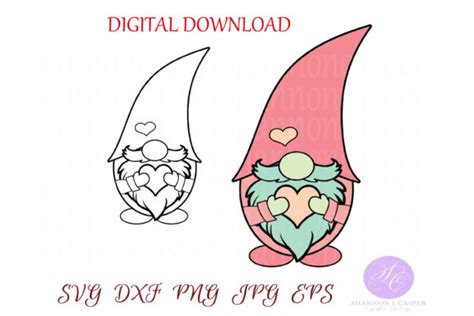 Valentine Gnome Graphic by Shannon Casper · Creative Fabrica