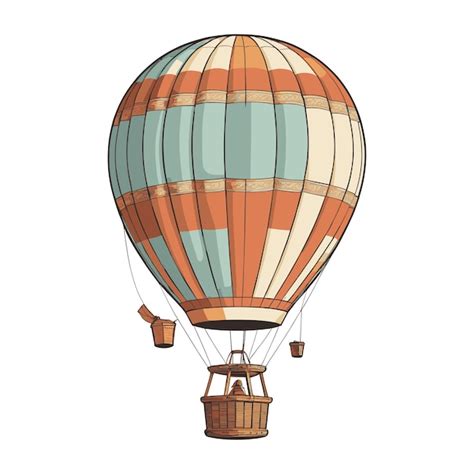 Premium Vector Colorful Hot Air Balloon Vector Illustration