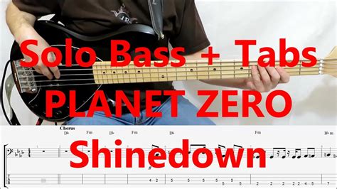 Shinedown Planet Zero Bass Tabs Cover Youtube