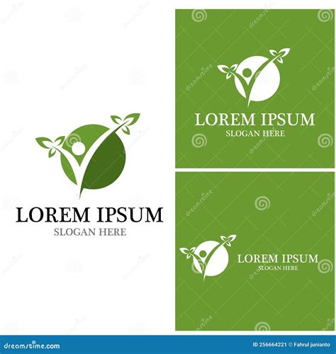 Plantilla De Vector De Logotipo De Vida De Personas De Salud Stock De