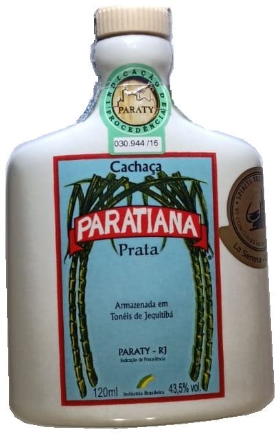 Cachaça Paratiana Prata porcelana 120ml Cachaça Carioca