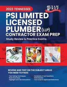 Tennessee Psi Limited Licensed Plumber Contractor Exam Prep