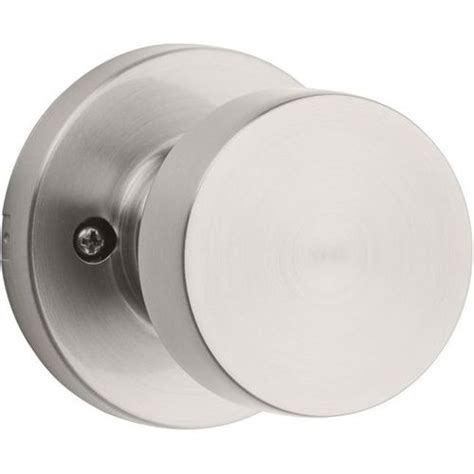 Kwikset Pskrdt Pismo Knob With Round Rose Half Dummy Satin