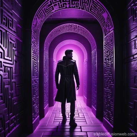 Man Entering Labyrinthine City Catacombs Stable Diffusion Online