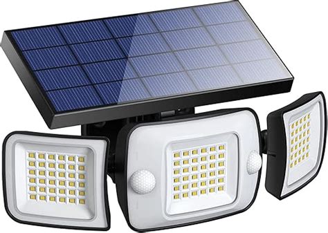 INTELAMP Solar Lights For Outdoor Use With Motion Sensor 6000 MAh