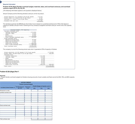 Solved Required Information Problem 8 3A Algo Flexible Chegg