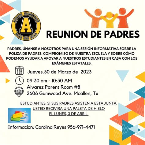 Reunion De Padres 33023 Alvarez Elementary School