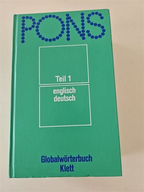 Pons W Rterbuch F R Schule Und Studium Englisch Deutsch Teil Ebay