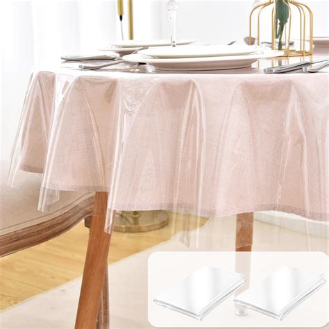 clear plastic tablecloth cover