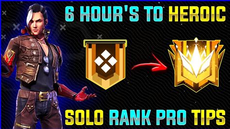 SOLO RANK PUSH TIPS IN FREE FIRE HOW TO PUSH RANK IN FREE FIRE