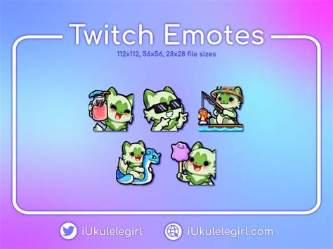 Sprigatito Pokemon Emotes Twitchdiscord Etsy