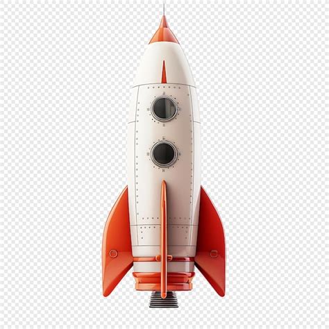 Premium PSD Spaceship Rocket On Isolated Transparent Background