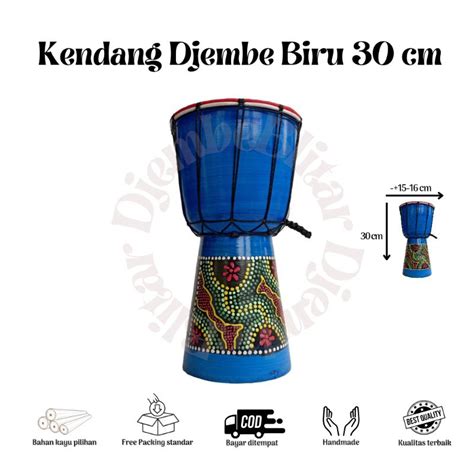 Jual Kendang Jimbe Biru Cm Mainan Gendang Ketipung Alat Musik