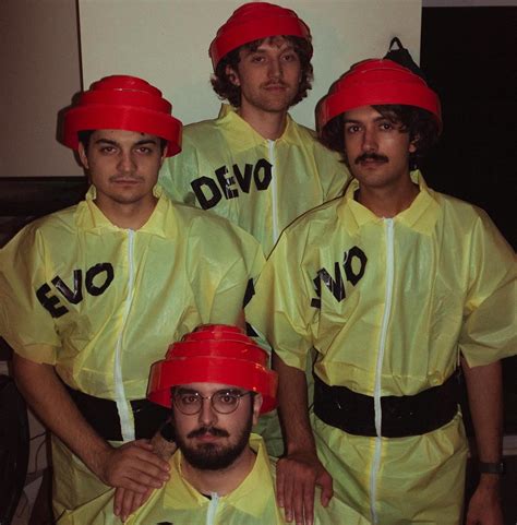 My band made some DIY Devo costumes for our Halloween show! : r/devo