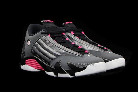 Air Jordan 14 Retro GS Black/Grey-Pink