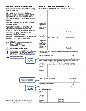 Fillable Online Melburn Bk Mfa Gov Victorian Electoral Commission