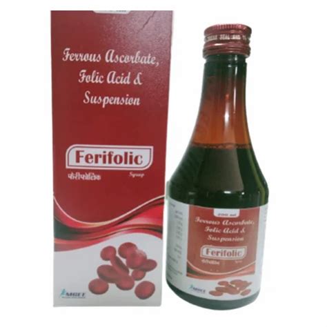 Ferifolic Syrup Ferrous Ascorbate Mg Folic Acid Mcg