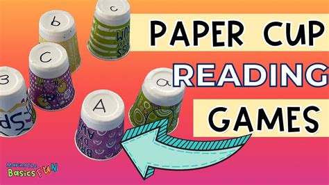 5 Fun Reading Games For Kindergarten And First Grade Using Paper Cups