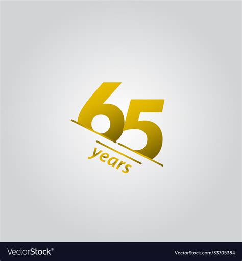 Years Anniversary Celebration Gold Line Vector Image