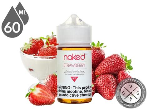 Strawberry By Naked 100 Cream 60ml E Liquid Bottle