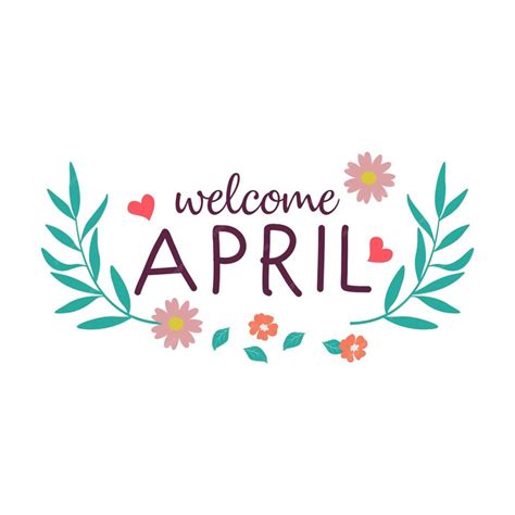 Premium Vector Hello April Welcome April Hello Spring April Vector