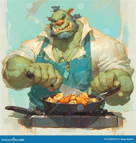 Furious Chef: a Spicy Surprise Stock Illustration - Illustration of