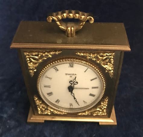 Swiza 8 Day Clock Vintage Swiss Alarm Clock In Excellent Etsy