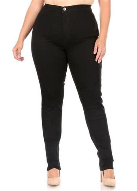 Plus Size Black High Waist Skinny Denim Pants Forever Bella Boutique