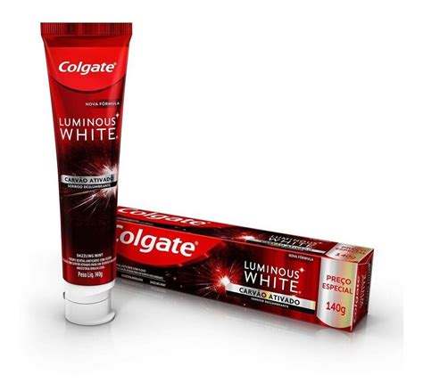 Creme Dental Clareador Colgate Luminous White Carvão Ativado 140g