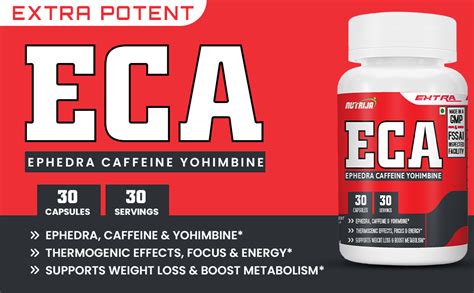 NutriJa ECA Ephedra Caffeine Yohimbine Stack Servings 30