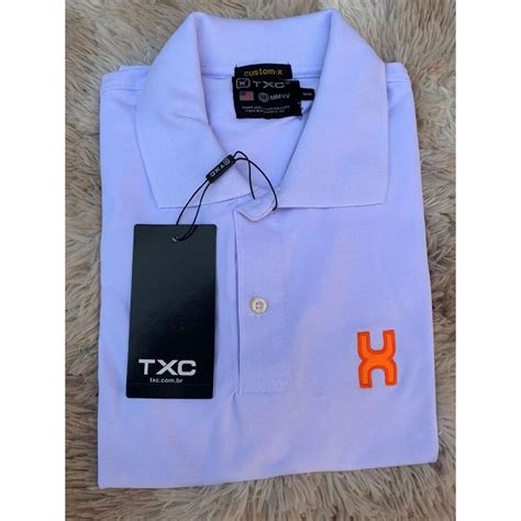 Camiseta Gola Polo Símbolo bordado TXC Shopee Brasil